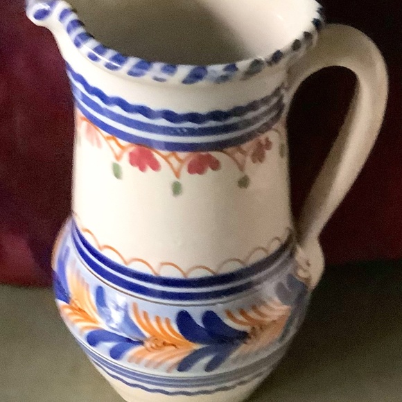 Hand made Vintage Ceramic Pitcher signed decorated . - Picture 1 of 3